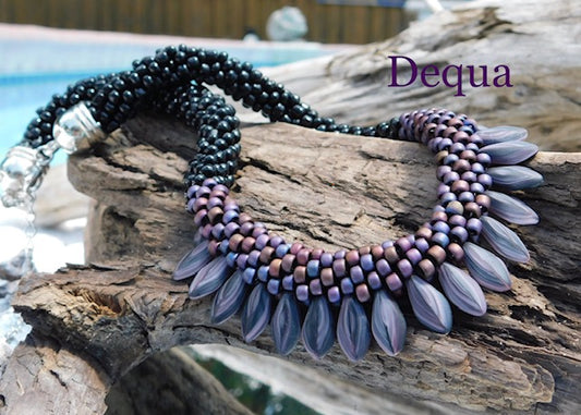 Purple Melon Seed Necklace image 0