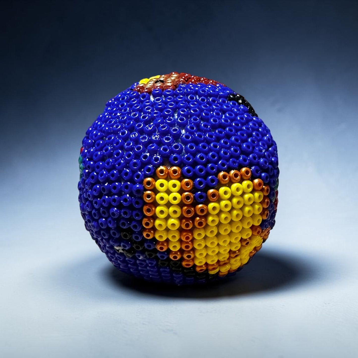 Mini Beaded Bird Head Sugar Skull Art Sculpture