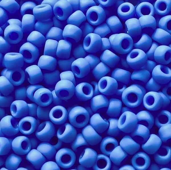 10 g TOHO Round Seed Beads Rocailles, size 11/0, Opaque Frosted Periwinkle (# 48LF), Japan, Glass