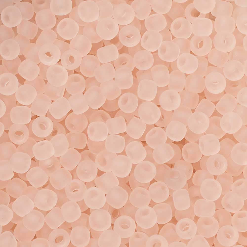 Toho Seed Beads, Round 11/0#11F 'Transparent Frosted Rosaline', 8 Grams