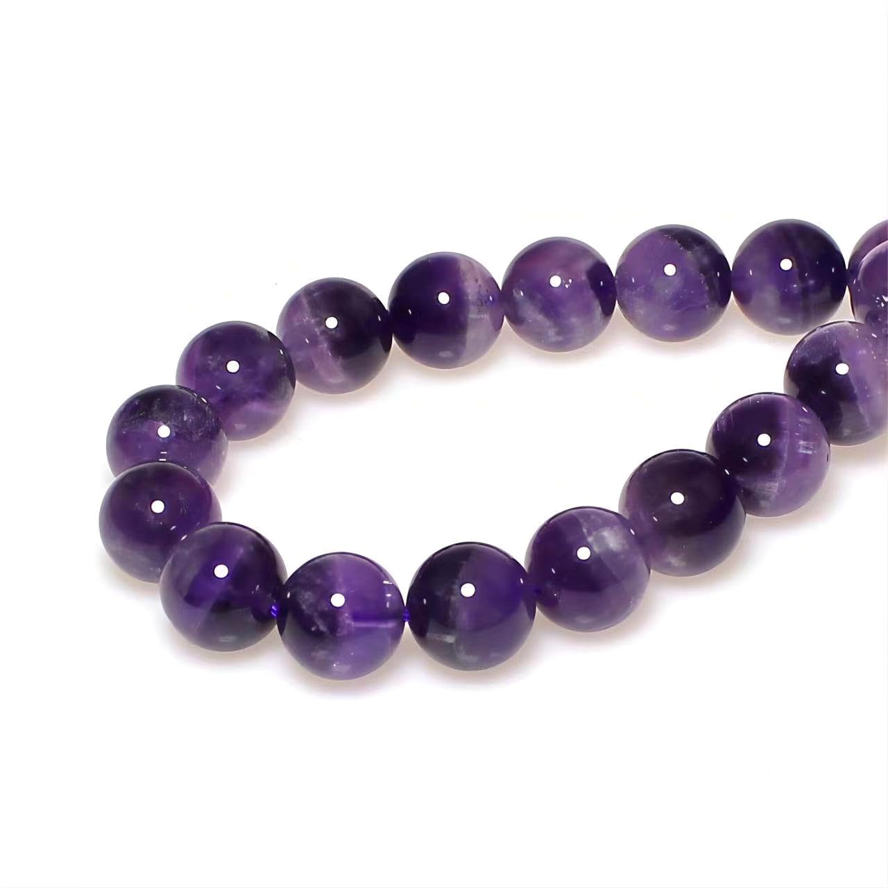 MJDCB Natural Dreamy Amethyst Beads Round Stone Beads DIY Loose Beads for Jewelry Making Beads 15" (8mm)