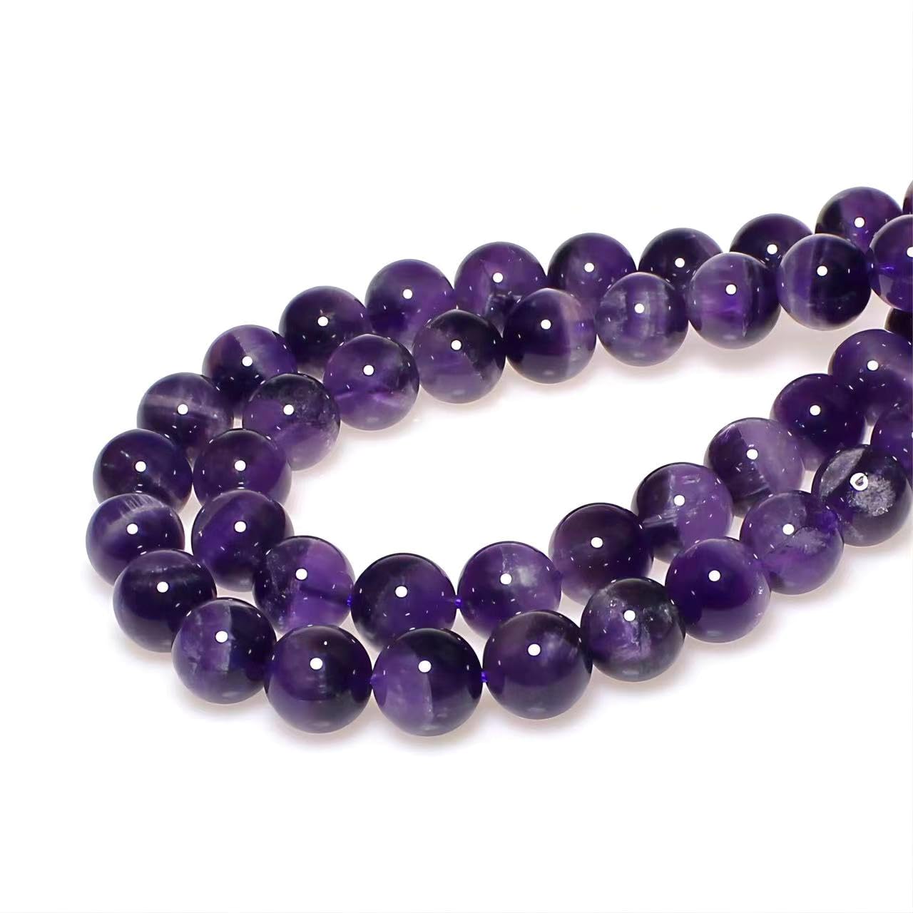 MJDCB Natural Dreamy Amethyst Beads Round Stone Beads DIY Loose Beads for Jewelry Making Beads 15" (8mm)