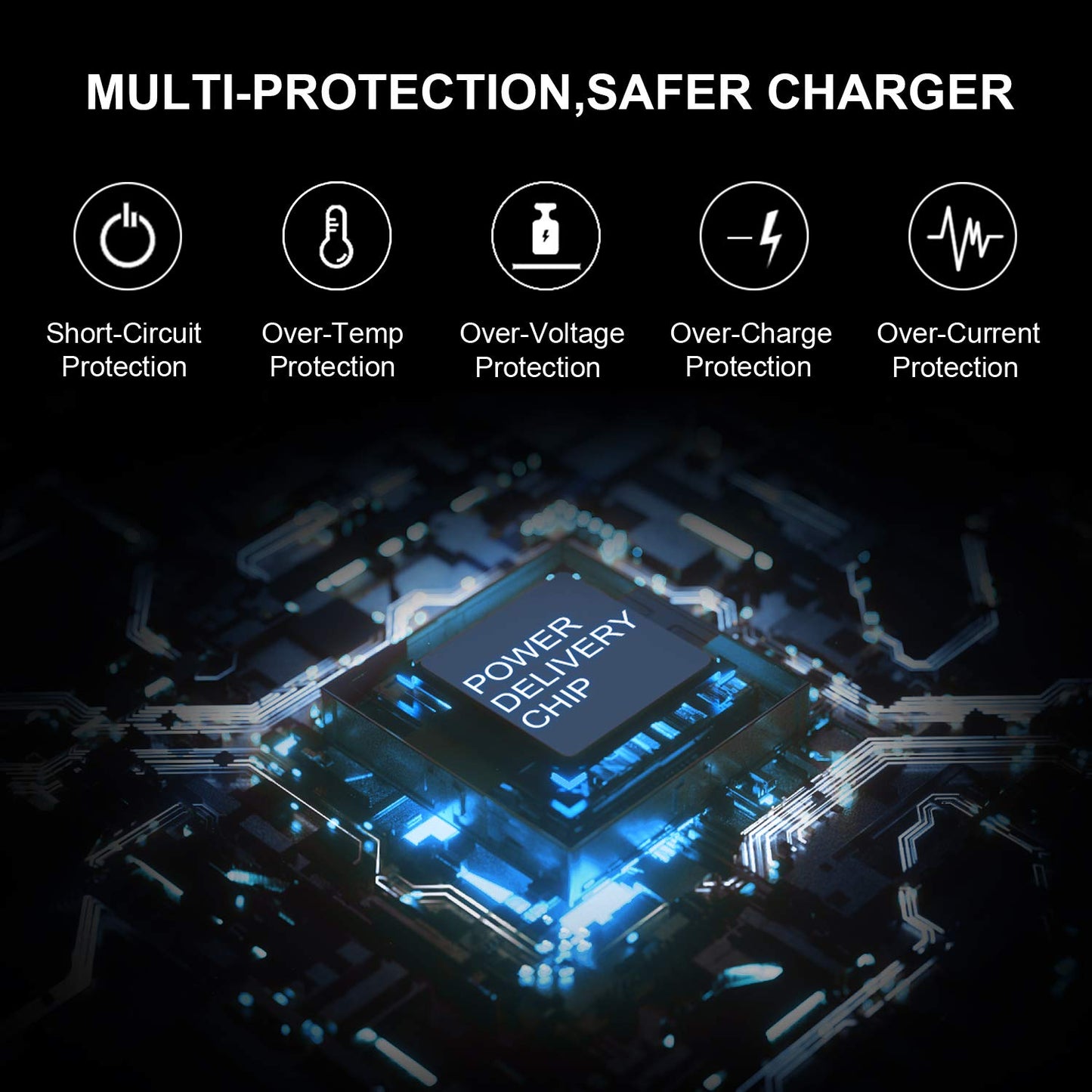 HIBBO Charger Compatible with HP Laptop Computer 65W 45W Smart Blue Tip Power Adapter