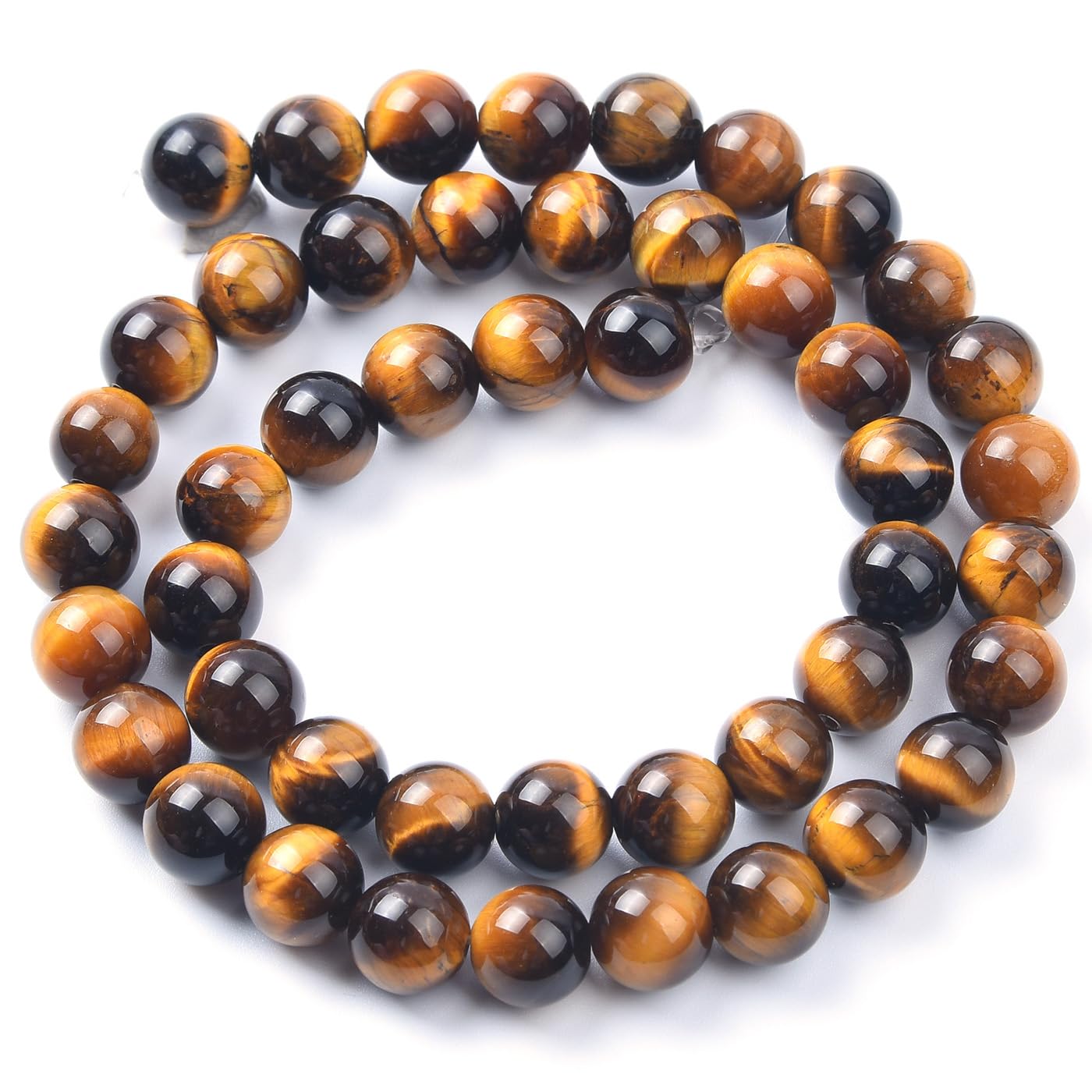 4mm Natural Yellow Tiger Eye Beads Round Gemstone Loose Beads for Jewelry Making (90-95pcs/strand)