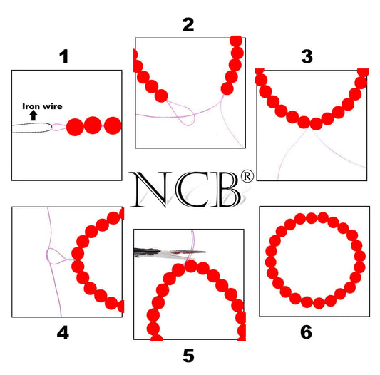 NCB 100pcs Original Natural Stone Beads Gemstone Round Loose Beads 6mm Genuine Real Stone Energy Beads for DIY Jewelry Making, Stretch Unisex (Red Leopard Fur Jasper, 6mm 100Beads)