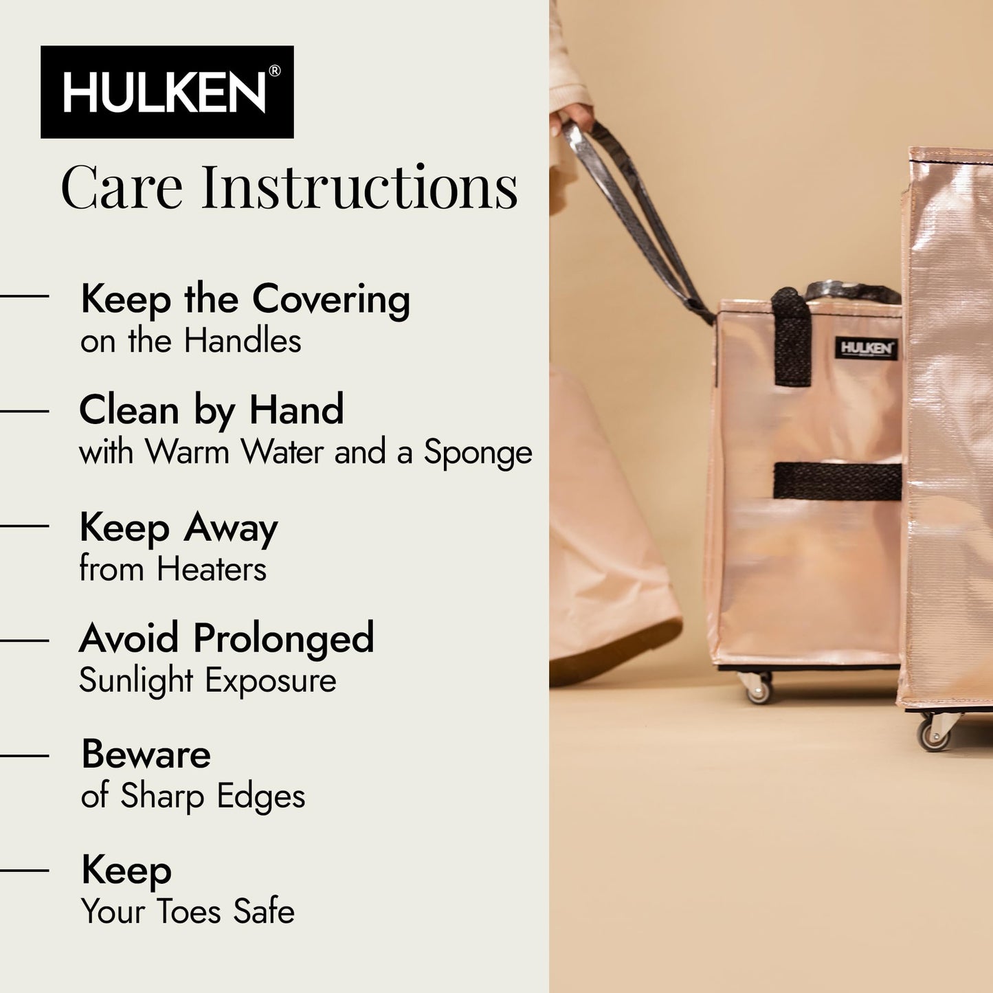 (Medium, Rose Gold) Reusable Grocery Bag On Wheels, Shopping Trolley, Rolling Tote, Zipper Closure, Lightweight, Carries Up to 66 lb, Folds Flat, Unbreakable Handles