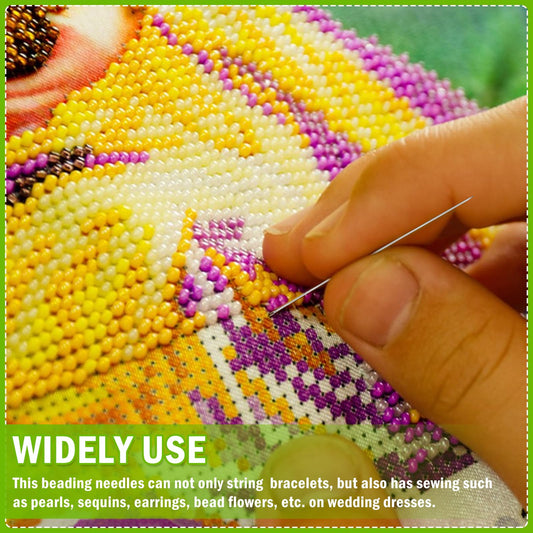 86 Pcs Beading Needle Set,6 Sizes Big Eye Seed Bead Needles,Long Straight Beading Needle,Twist Beading Needles,Flexible Needle for Beads for Jewelry Making