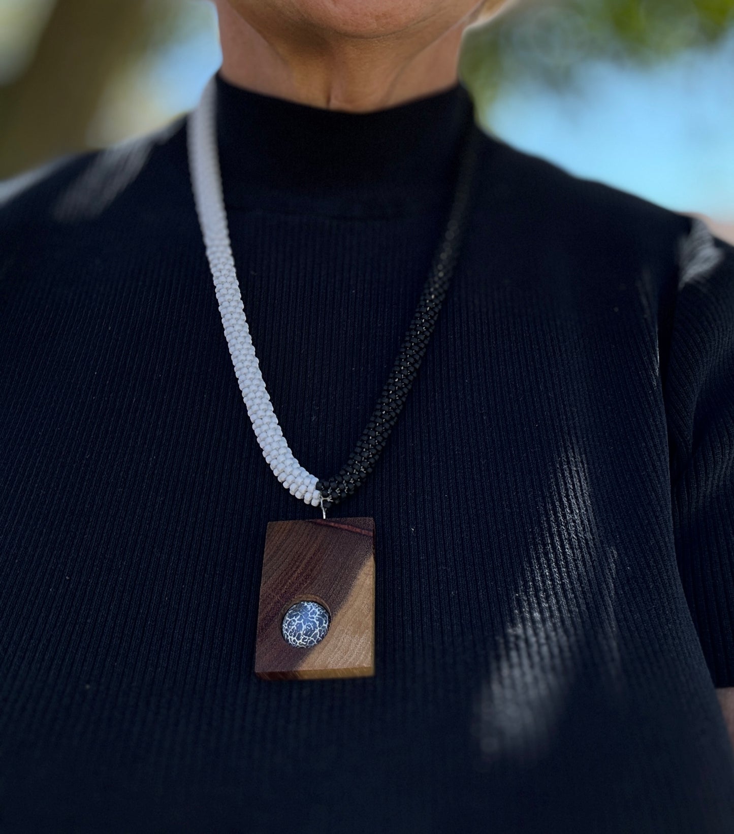 🖤 Monochrome Muse Statement Necklace