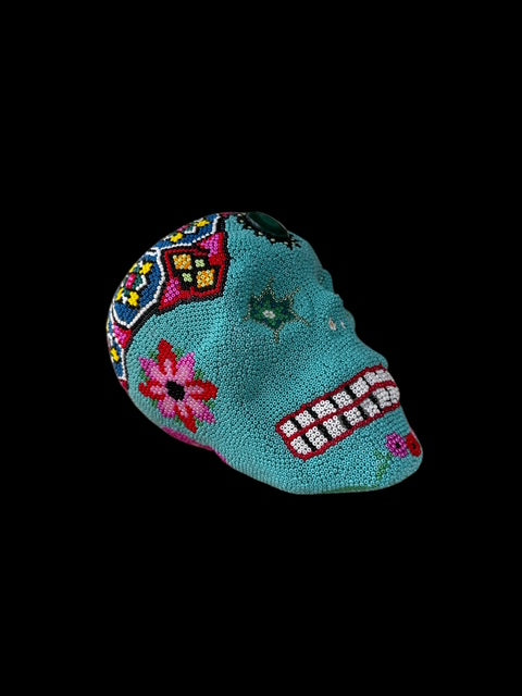 Garden of the Mind — One-of-a-Kind Beaded Skull Sculpture