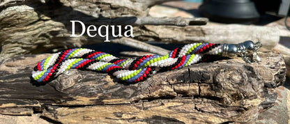 Vibrant Multicolor Hand-Crocheted Beaded Necklace image 1