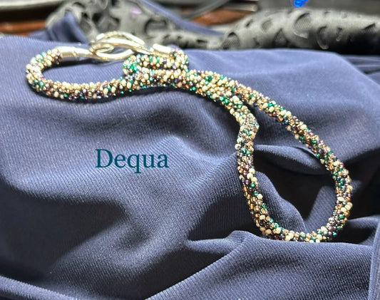 Elegant Multicolor Beaded Crochet Necklace image 0