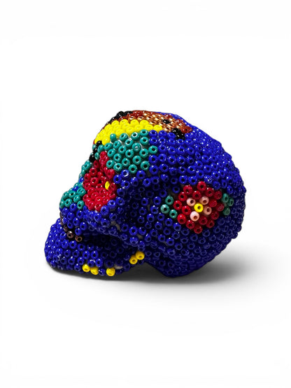 Mini Beaded Bird Head Sugar Skull Art Sculpture