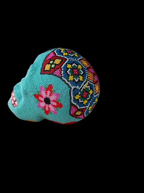 Garden of the Mind — One-of-a-Kind Beaded Skull Sculpture
