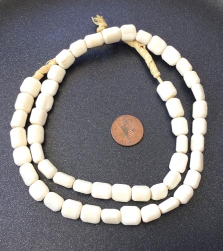 50 Made in Africa Kenya African Caramel White Bone African Trade Beads