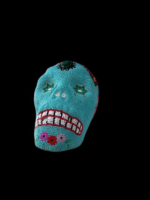 Garden of the Mind — One-of-a-Kind Beaded Skull Sculpture