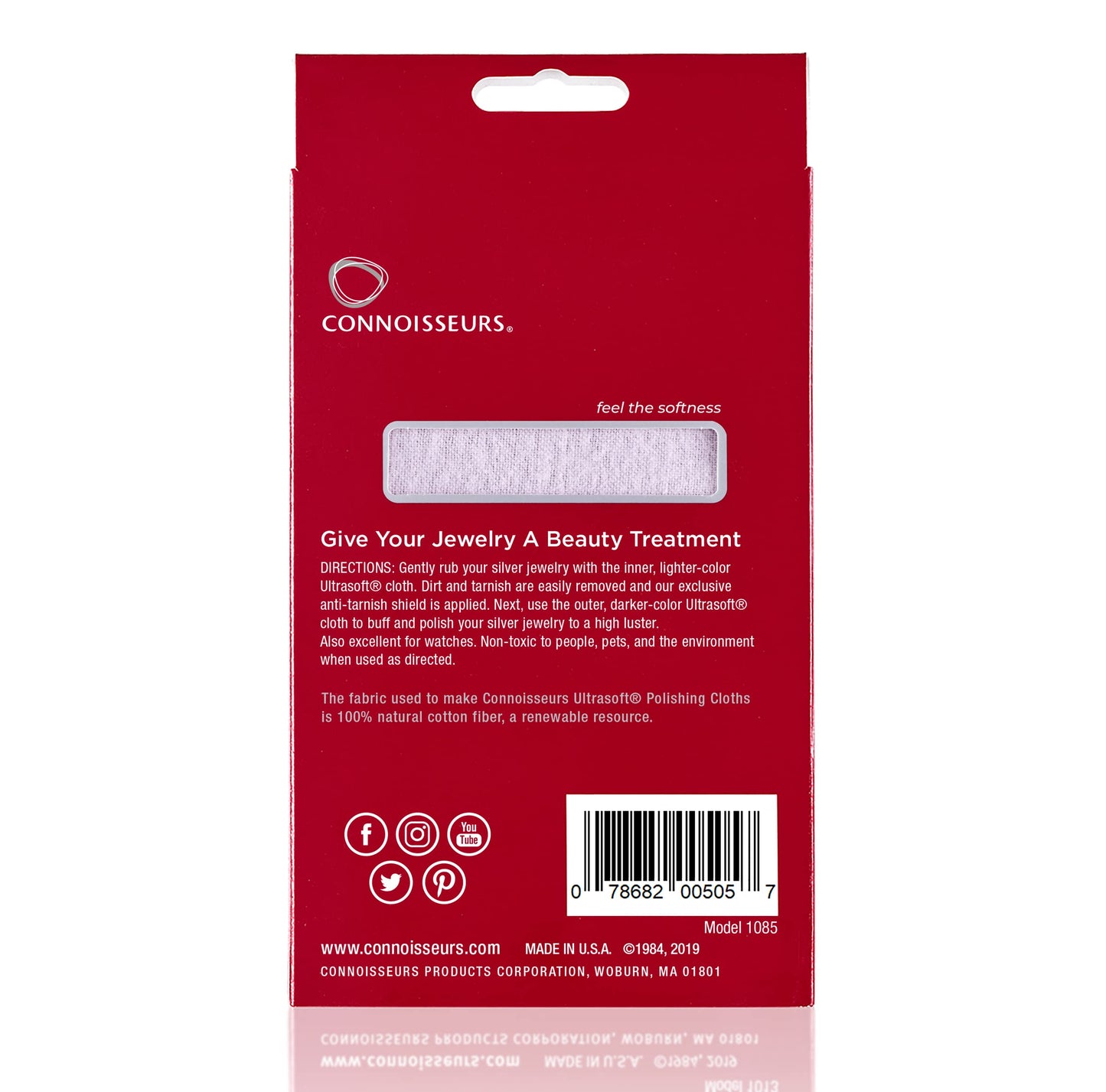 CONNOISSEURS Premium Edition Extra Large Polishing Cloth for Silver Jewelry - Ultrasoft Fabric with Anti-Tarnish Formula - 14x14 Inches