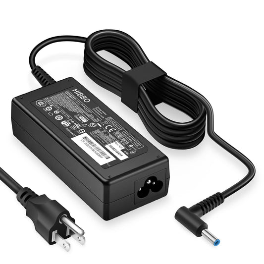 HIBBO Charger Compatible with HP Laptop Computer 65W 45W Smart Blue Tip Power Adapter