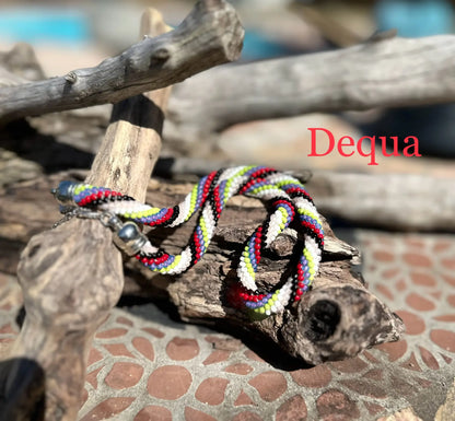 Vibrant Multicolor Hand-Crocheted Beaded Necklace image 0