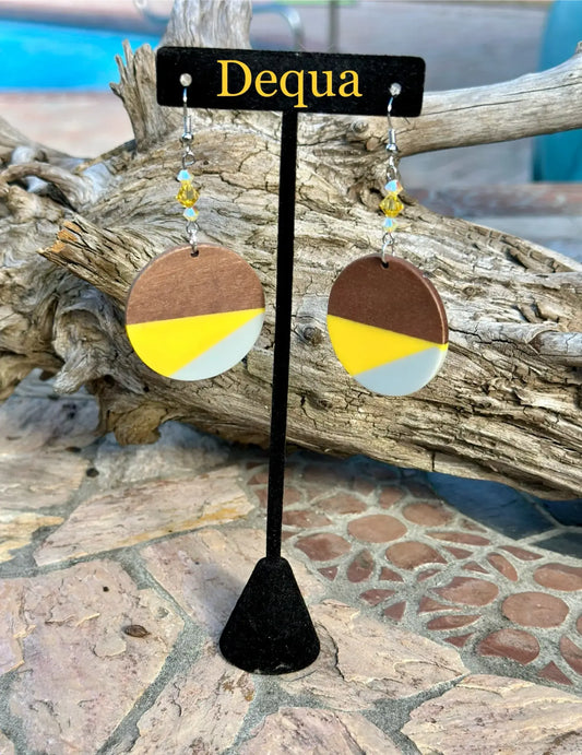 Yellow Coin Earrings image 0