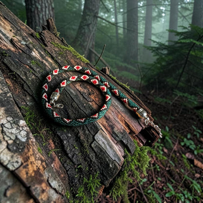 Geometric Hand-Beaded Necklace