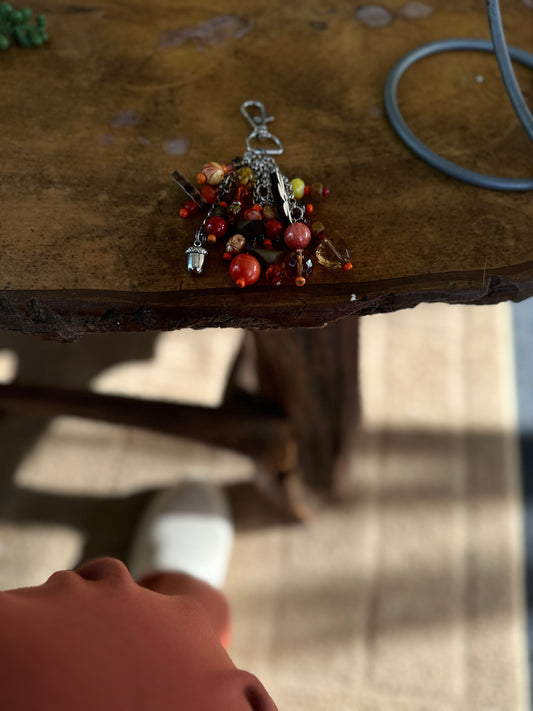 Orange Glow Purse Charm