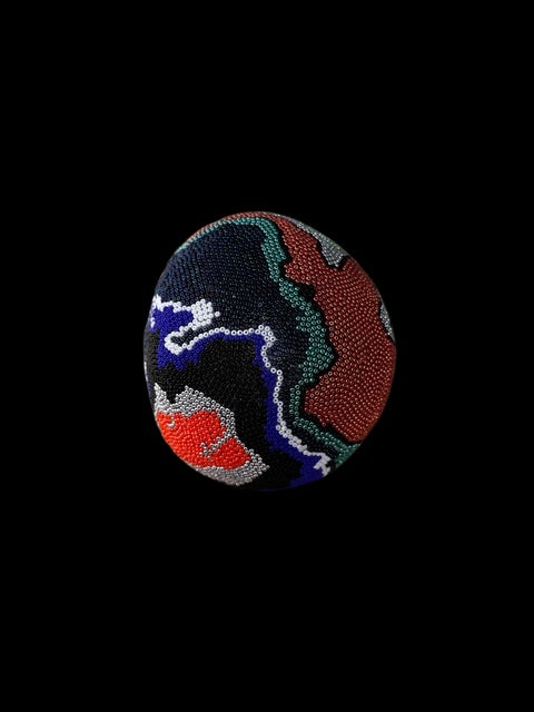 Beaded Mindscape — One-of-a-Kind Beaded Skull Sculpture