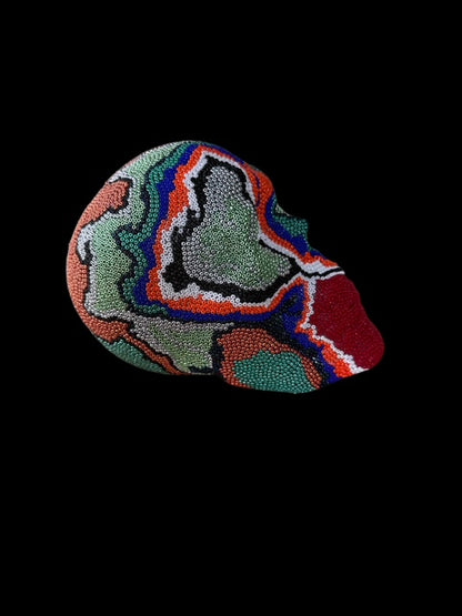Beaded Mindscape — One-of-a-Kind Beaded Skull Sculpture