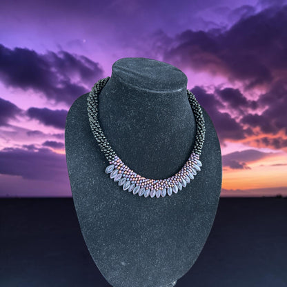 Watermelon Seed Hand Crochet Necklace