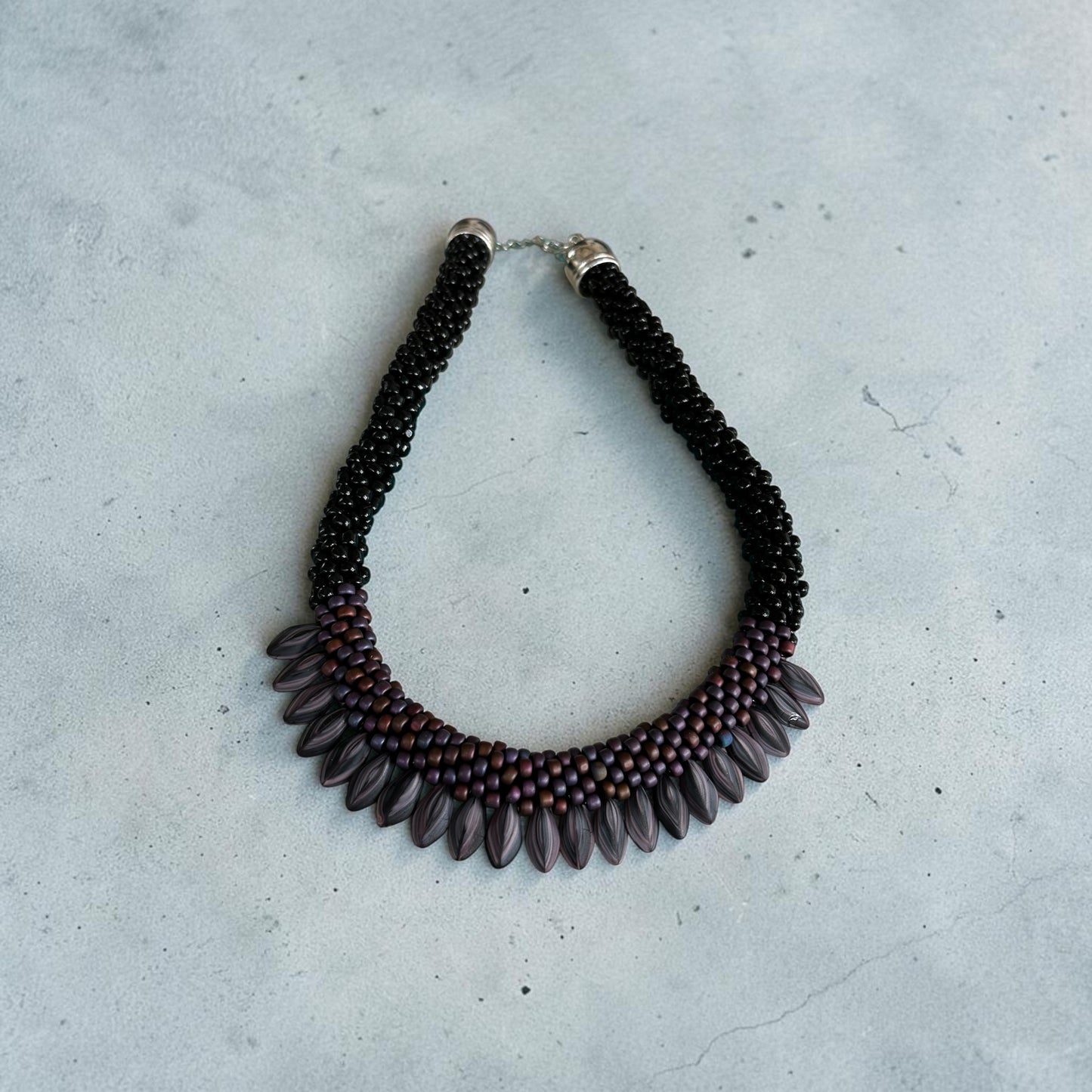 Watermelon Seed Hand Crochet Necklace