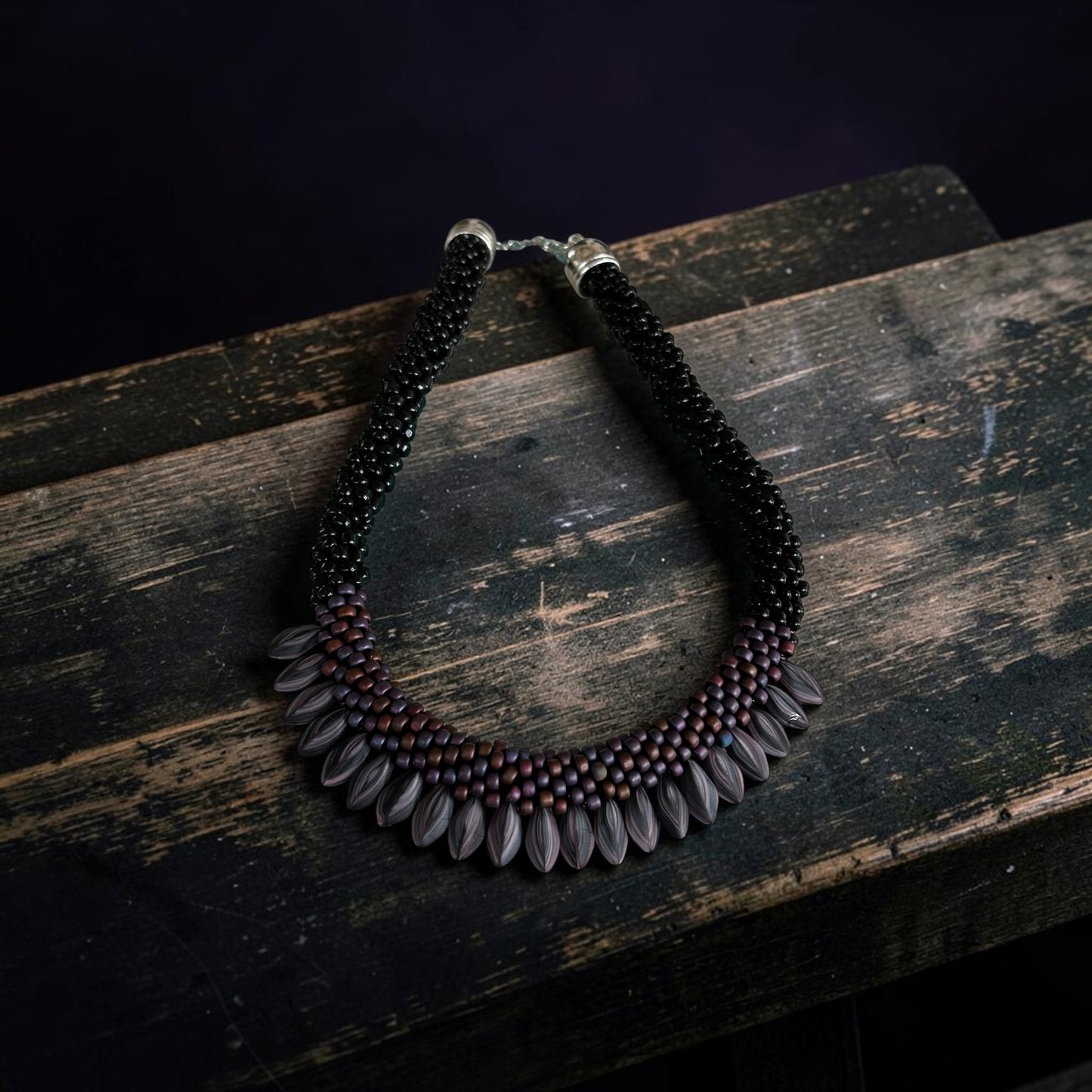 Watermelon Seed Hand Crochet Necklace