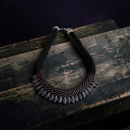 Watermelon Seed Hand Crochet Necklace