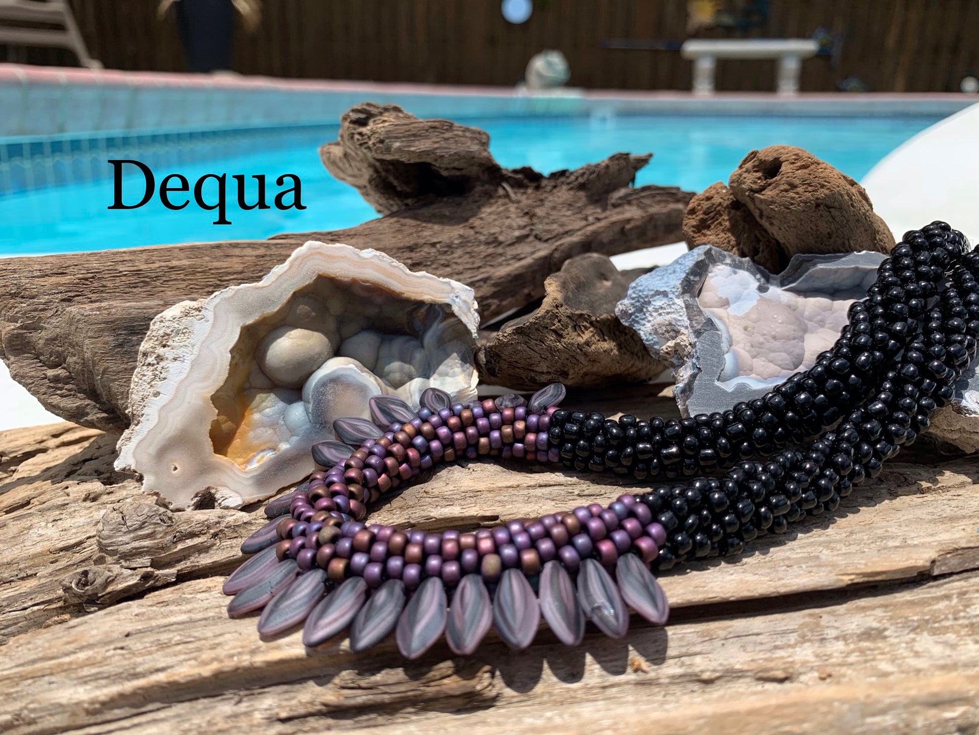Purple Melon Seed Necklace image 2
